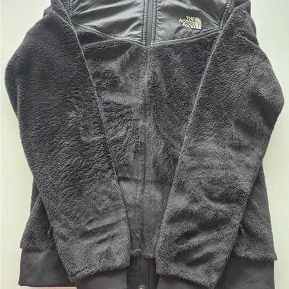 The North Face Fleece Hoodie Jacket Women S Black Full Zip Logo Cozy Excellent - Picture 7 of 14